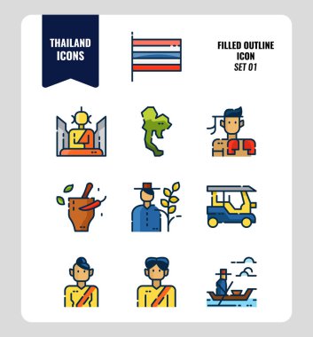 Tayland simge 1 set.