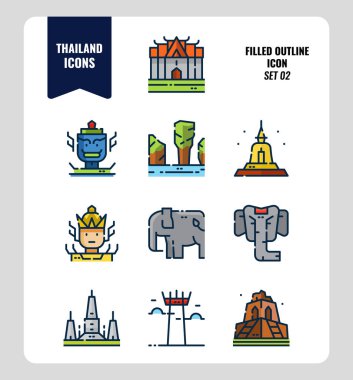 Tayland simge 2 set.