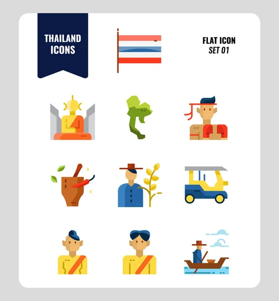 Thailand icon set 1. — Stock Vector