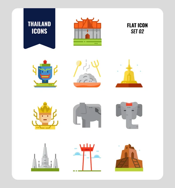 Thailand icon set 2. — Stock Vector