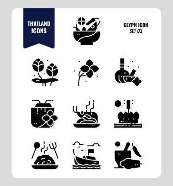 Tayland simge 3 set.