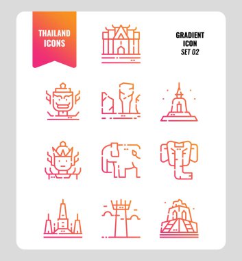 Tayland simge 2 set.