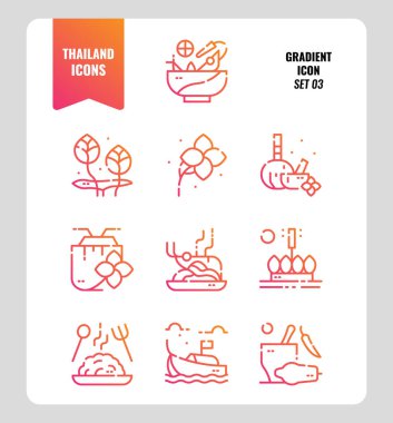 Tayland simge 3 set.