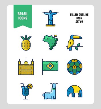 Brezilya simge seti 1. 