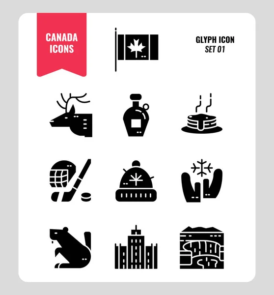 Conjunto de iconos Canadá 1 . — Archivo Imágenes Vectoriales