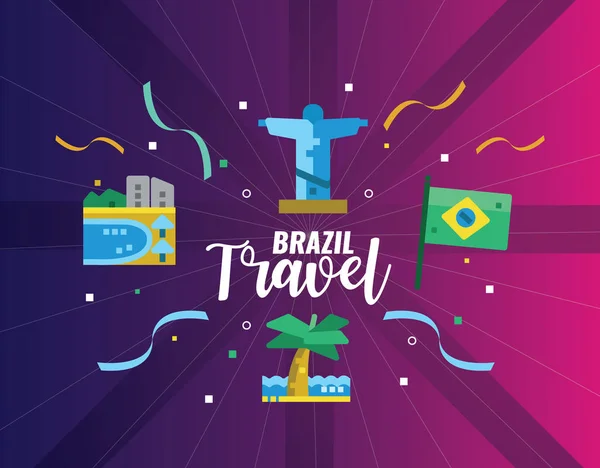 Brazílie Cestování koncept. — Stockový vektor