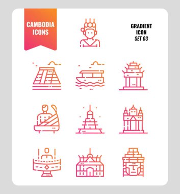 Kamboçya simge seti 3.