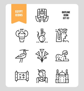 Mısır simge seti 3. 