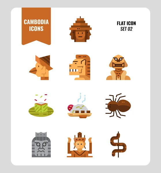 Cambodia icon set 2. — Stock Vector