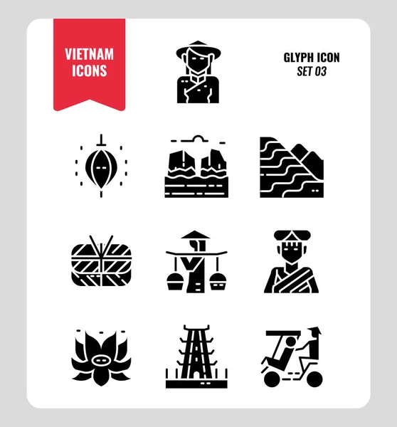 Vietnam icon set 3. — Stock Vector