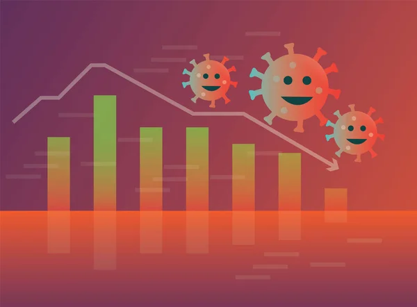 Crisis Económica Impacto Recesión Mundial Del Virus Corona Covid Diseño — Vector de stock