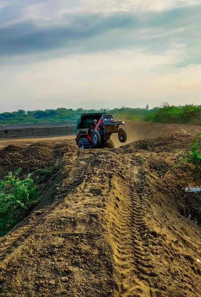 Mayo 2020 Farm Surat Gujarat India Tractor Campo — Foto de Stock