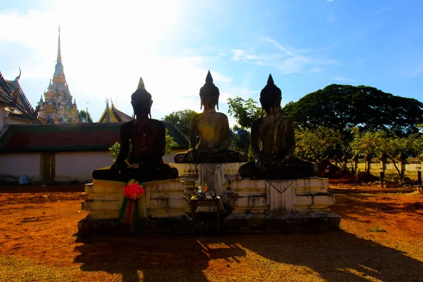 Estátuas de Buda no templo na Tailândia — Fotografia de Stock