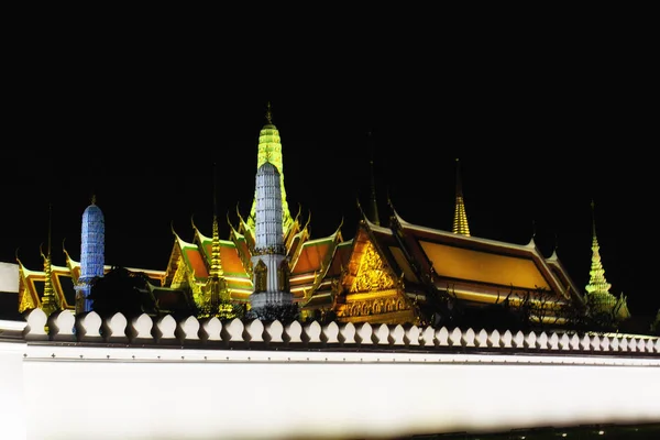 Belle nuit Wat pra kaew Public Temple Grand palais, Ba — Photo