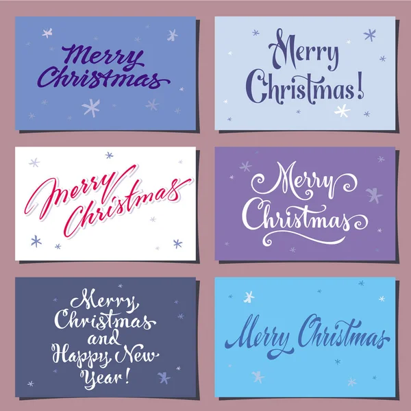 Postcard Happy New Year and Merry Christmas — Stock Vector