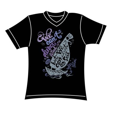 Tee bir gömlek üzerinde bir sürmesi