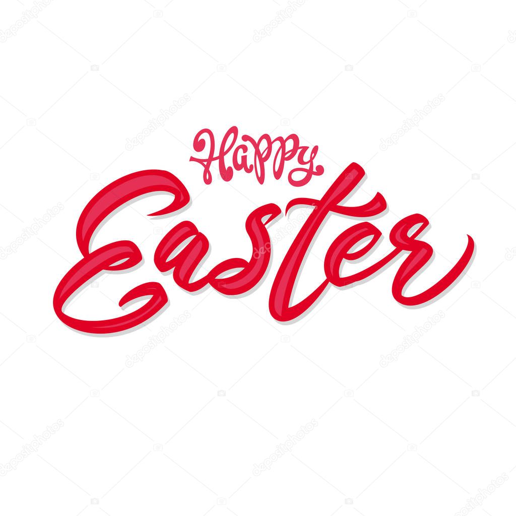 Easter greetings hand lettering. Happy Easter