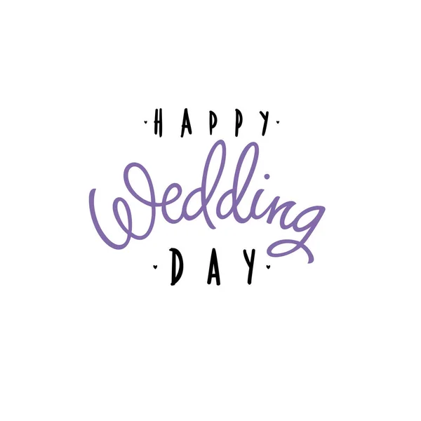 Feliz Boda Día Letras — Vector de stock