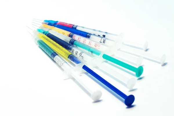 Seringues Médicales Seringues Injection Avec Aiguille Vaccinale — Photo
