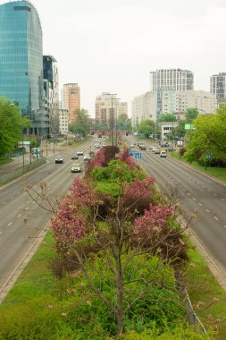 Baharda güzel şehir manzarası