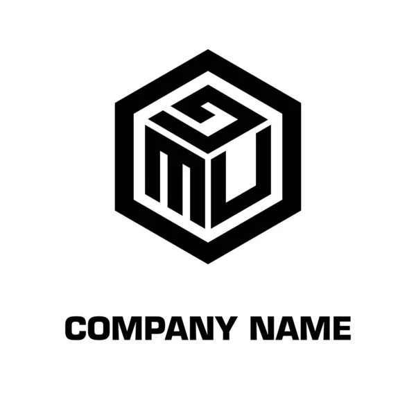 Logotipo Hexágono Símbolo Inicial Uma Empresa Vetores De Stock Royalty-Free