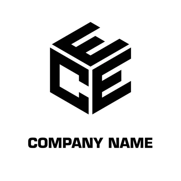 Logotipo Estilo Hexágono Inicial Para Uma Identidade Empresa Ilustrações De Stock Royalty-Free