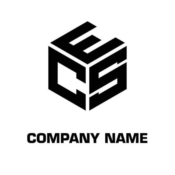 Logo Initial Hexagon Style Company Identity Stock Vector