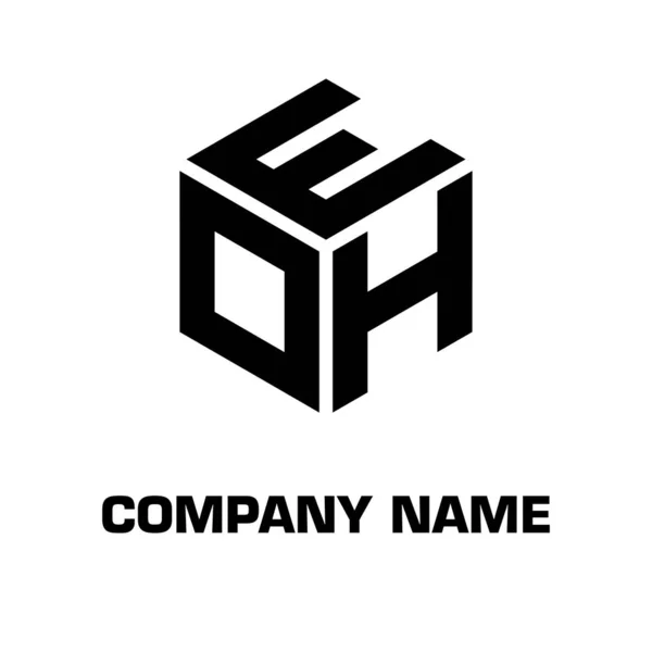 Logo Initial Hexagon Style Company Identity Vector Graphics