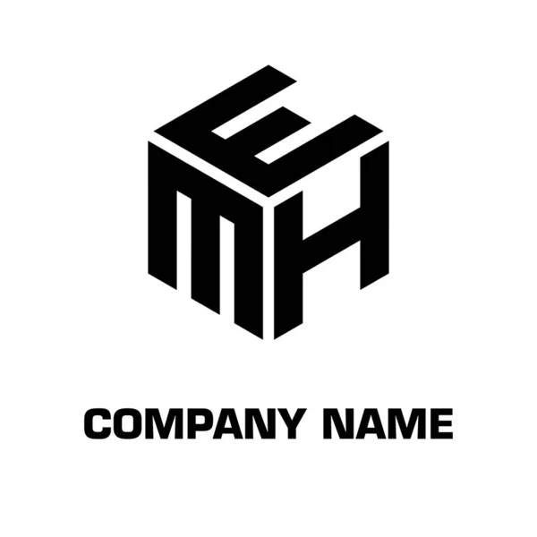 Logo Initial Hexagon Style Company Identity Stock Illustration