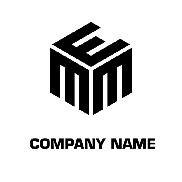 Logo Initial Hexagon Style Company Identity Stock Vector