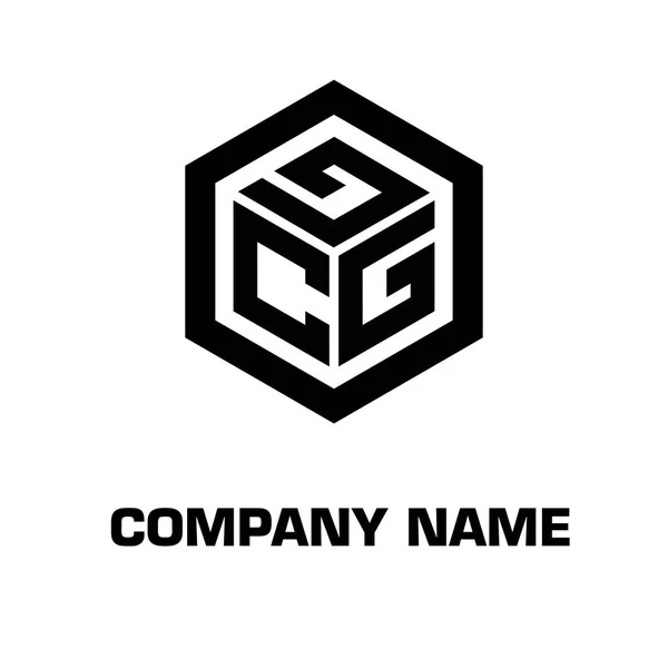 Logotipo Estilo Hexágono Inicial Para Uma Identidade Empresa — Vetor de Stock
