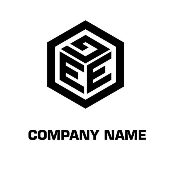 Logo Initial Hexagon Style Company Identity Vector Graphics