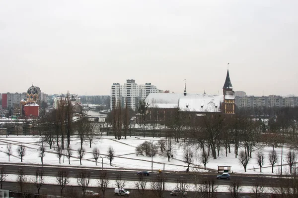 从屋顶到加里宁格勒的风景 — 图库照片