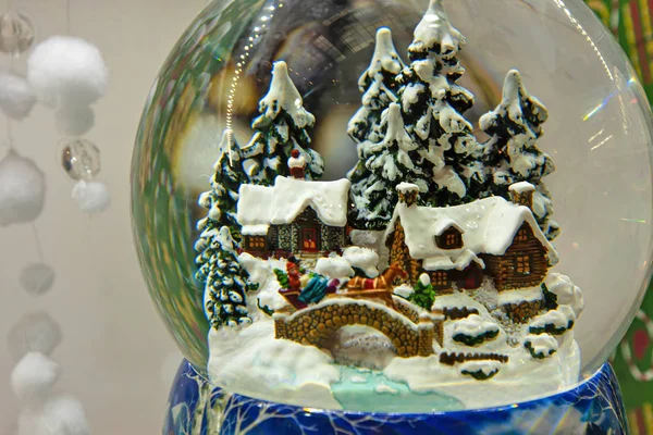 Large Beautifully Decorated Snow Globe — Stock Photo, Image