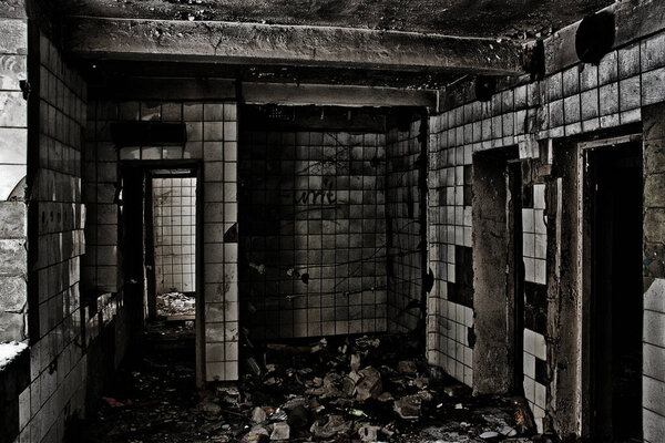 Old and forgotten room in an abandoned house