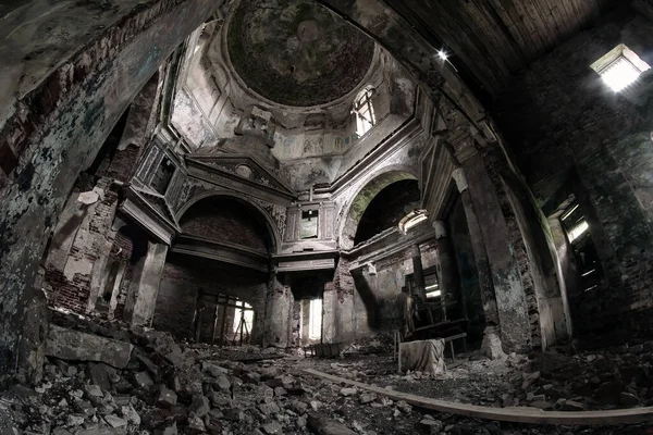 Hermosos Arcos Arquitectura Una Antigua Iglesia Abandonada — Foto de Stock