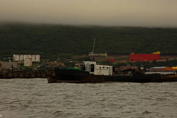 Vissersboot Baai Van Nagaev Zee Van Okhotsk — Stockfoto