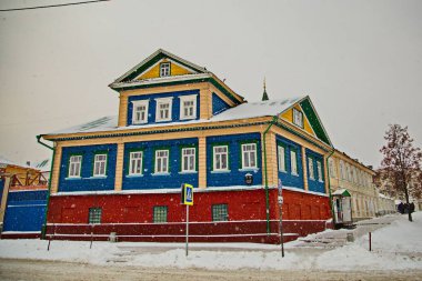 Kazan 'daki eski tüccar evi, Tataristan, Rusya.