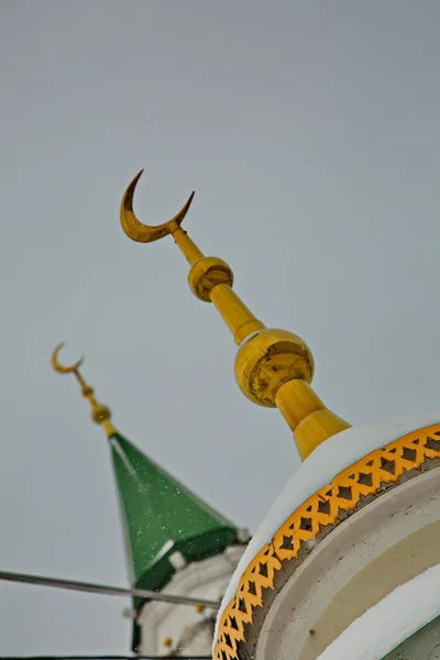 Minaretes Mesquita Kazan República Tartaristão Rússia — Fotografia de Stock