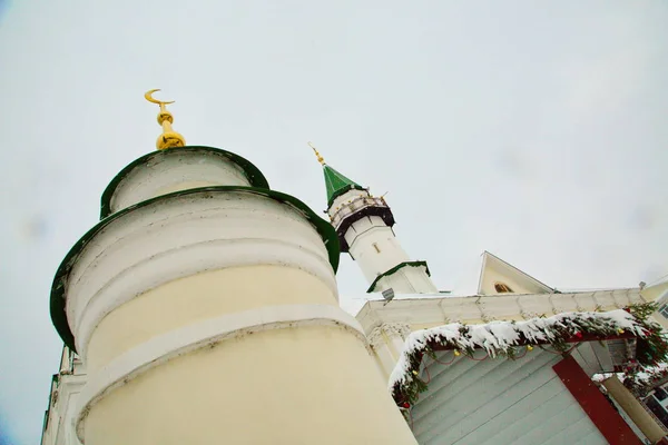 Menara Masjid Kazan Republik Tatarstan Rusia — Stok Foto