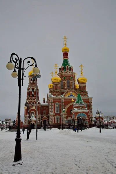 Orthodoxe Kirche Zentrum Von Joschkar Ola Der Republik Mariel Russland — Stockfoto