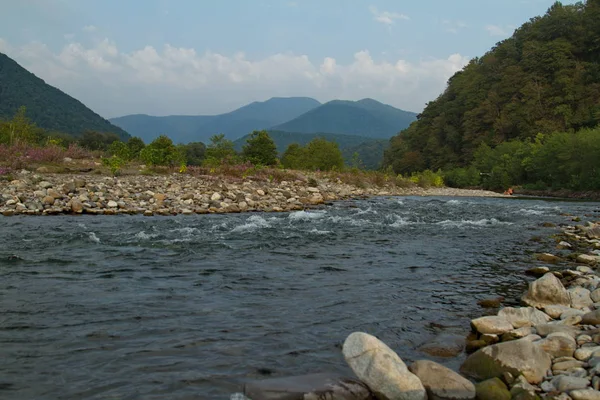 Río Montaña Las Inmediaciones Ciudad Sochi Territorio Krasnodar Rusia — Foto de Stock