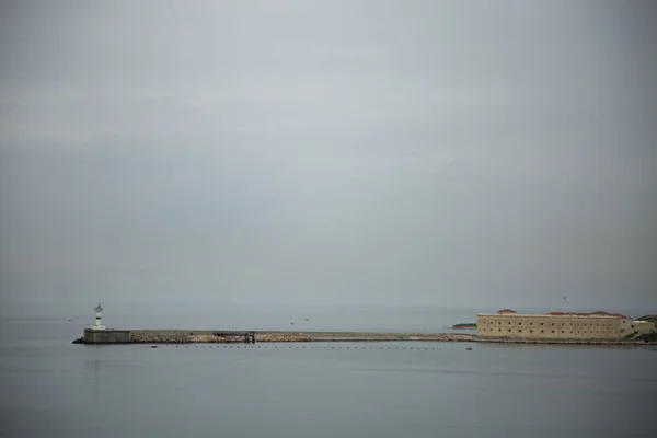 Fuerte Durante Guerra Crimea Entrada Bahía Sebastopol — Foto de Stock