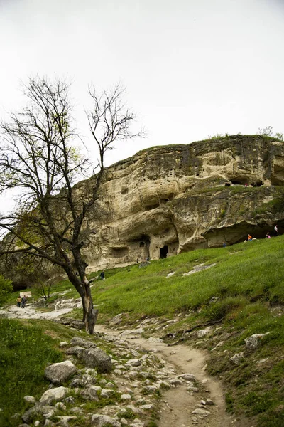 Die Antike Höhlenstadt Chufut Kale Krim — Stockfoto