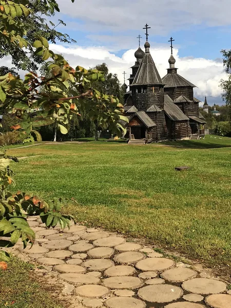 Oud Russisch Orthodox Gehakte Kerk Suzdal Rusland — Stockfoto