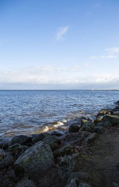 Rusya 'nın Peterhof Sarayı Aşağı Parkı' ndan Finlandiya Körfezi manzarası.