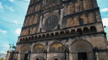 Bremen, Almanya - Mai 5: Bremen eski şehrin tarihi merkezi. 5 Nisan 2015 yılında Bremen, Almanya. Eski şehir Alman Simgesel Yapı masal rota parçasıdır ve Unesco Dünya Mirası.