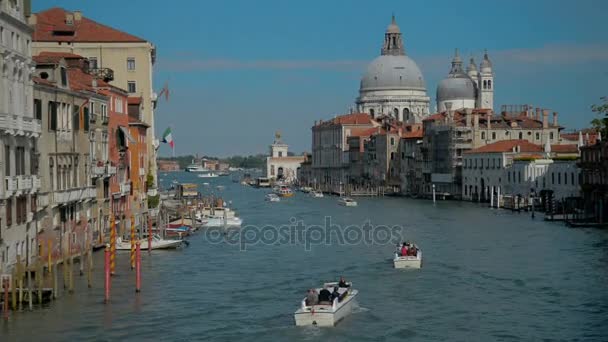 Basílica de Santa Maria della Salute en Venecia Italia — Vídeo de stock