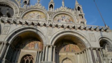 Venedik İtalya: Basilica di San Marco katedral kilise San Marco ya da St. Marks Meydanı'nda. San Marco katedral pan vurdu. San Marco kapatın. San Marco İtalya