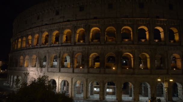 Рим: Колізей ніч — стокове відео